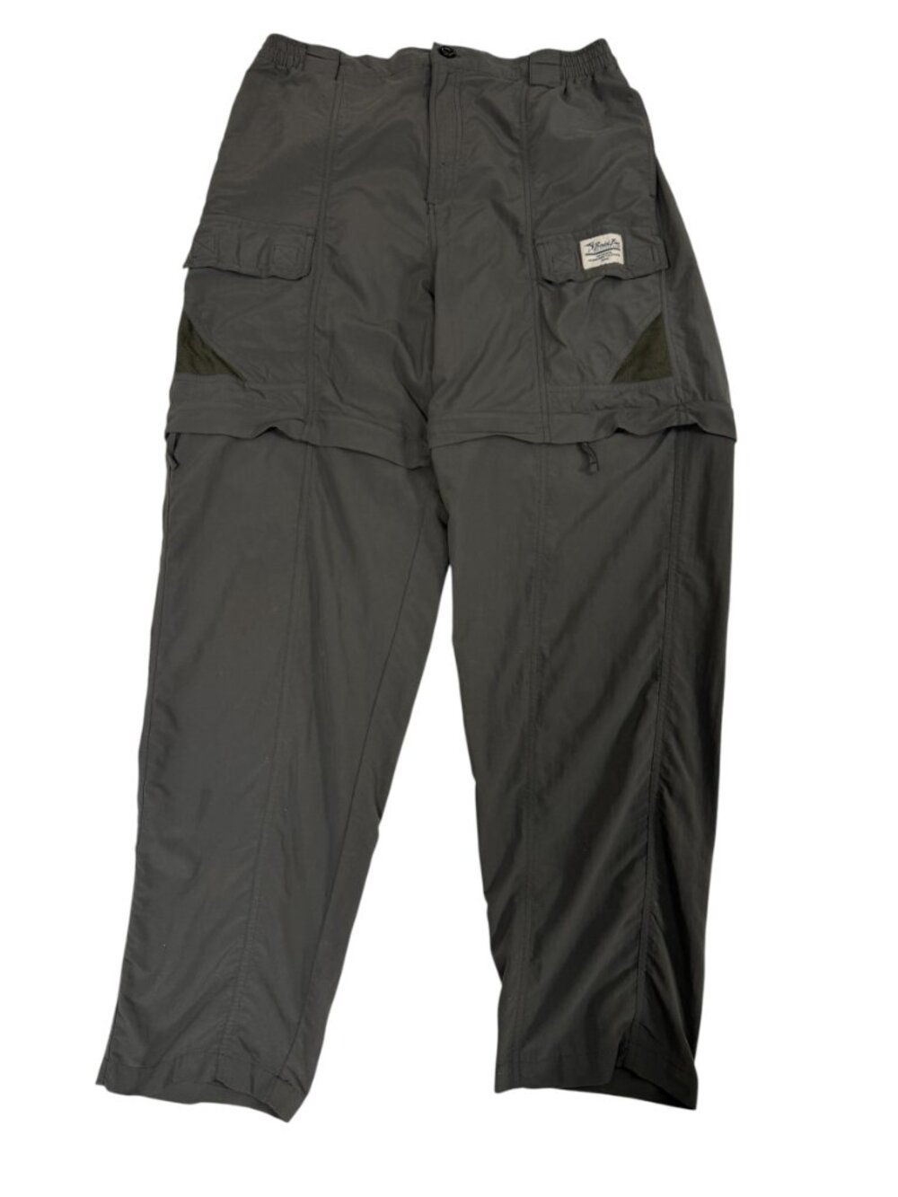Bimini Bay Men's L Convertible Cargo Pants Zip-Off olive Fishing Utility